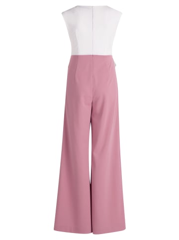 Vera Mont Jumpsuit mit weitem Bein in Patch Rosé/White