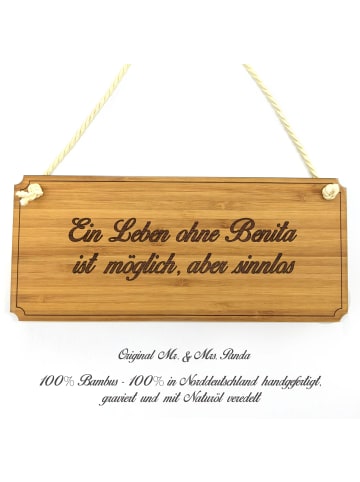 Mr. & Mrs. Panda Wegweiser Benita mit Spruch in Keine Angabe