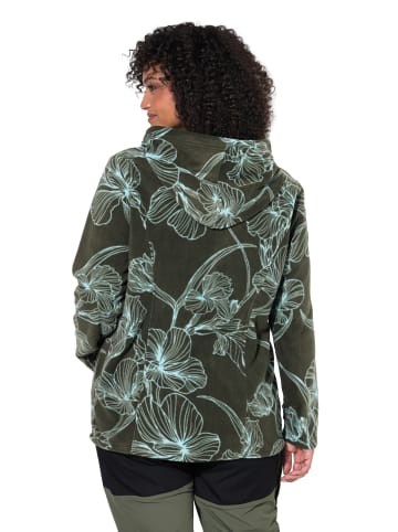 Ulla Popken Sweatjacke in olivgrau