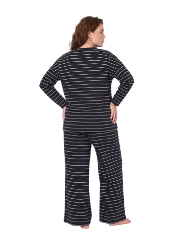 Ulla Popken Pyjama in schwarz
