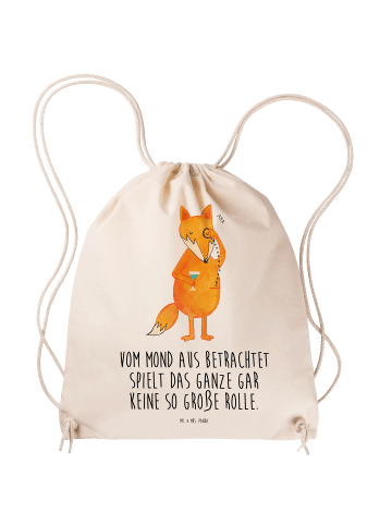Mr. & Mrs. Panda Gym Rucksack Fuchs Lord mit Spruch in Creme