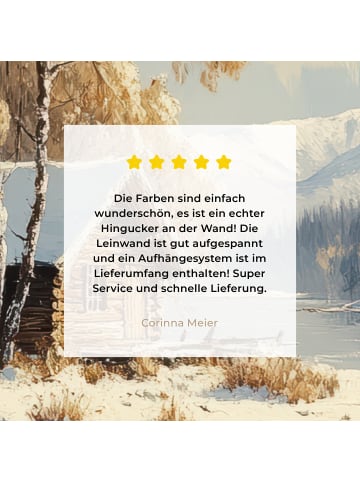 MuchoWow Leinwand bilder Berghütte (BxH)