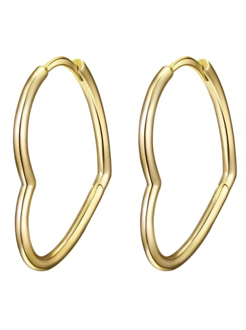 Glanzstücke München Ohrringe Herz aus Sterling Silber in gelbgold