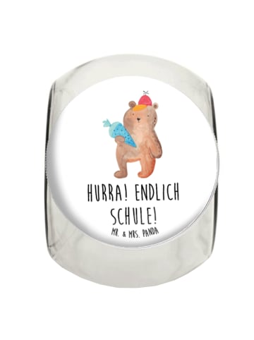 Mr. & Mrs. Panda glas für tee Bär Schultüte mit Spruch in Weiß