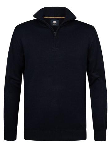 Petrol Industries Strick-Half-Zip-Pullover Lexington in Blau