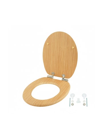 relaxdays Toilettendeckel in Natur - (B)37,5 x (T)43,5 cm