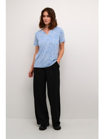 Kaffe T-Shirt kurzarm KAbella Regular fit in Ultramatine/Feather Gray Dot