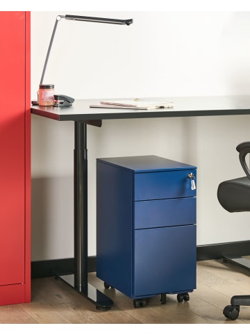 Beliani Büroschrank BOLSENA in Blau - (W) 30 x (H) 60 x (L) 45 cm