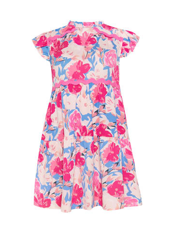 Usha Women Dress in pink multicolor