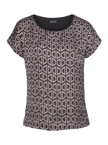 Laura Scott Shirtbluse in schwarz-rosa-gemustert