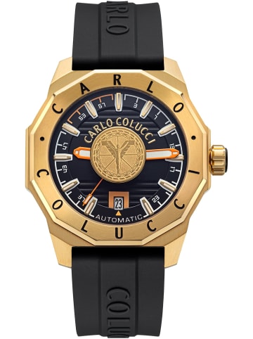 Carlo Colucci Dreizeiger Automatik Drabbe in Schwarz