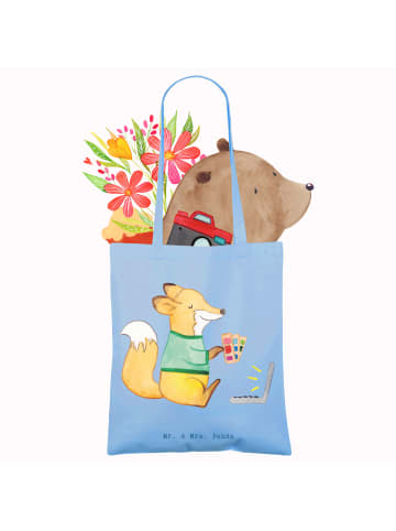 Mr. & Mrs. Panda Uni Tasche Mediengestalter Herz ohne Spruch in Sky Blue