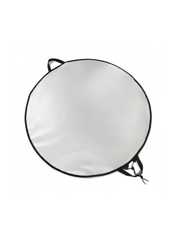 relaxdays Feuerfeste Unterlage in Schwarz/ Silber - Ø 60 cm