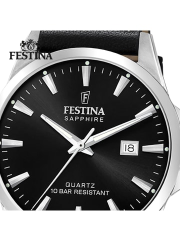 Festina Analog-Armbanduhr Festina Swiss Made schwarz groß (ca. 41mm)