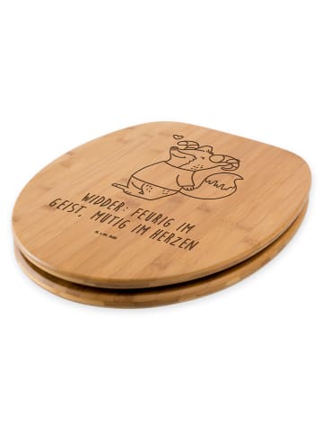 Mr. & Mrs. Panda Toilettendeckel Widder Astologie mit Spruch in Transparent