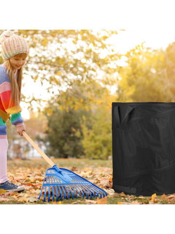 relaxdays 3 x Laubsack in Schwarz - 85 l