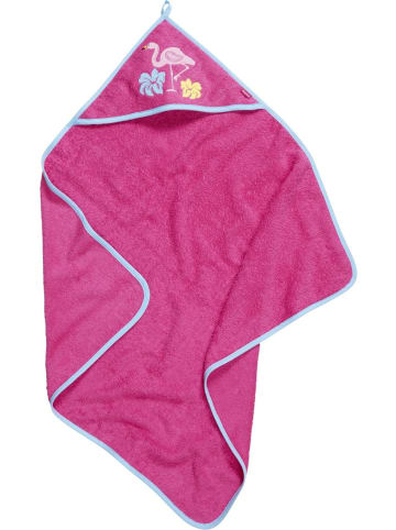 Playshoes Badetuch "Frottee-Kapuzentuch Flamingo" in Pink