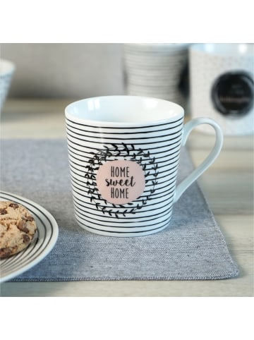 Geda Labels Tasse Home Time Home sweet Home in Weiß - 350 ml