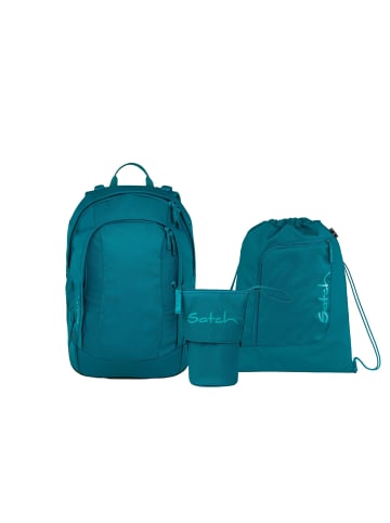 Satch Schulrucksack-Set AIR "Deep Petrol" 3-teilig in Blau