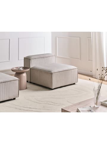 Beliani Sofaelement ARDAL in Beige/Schwarz - (W) 88 x (H) 68 x (L) 120 cm