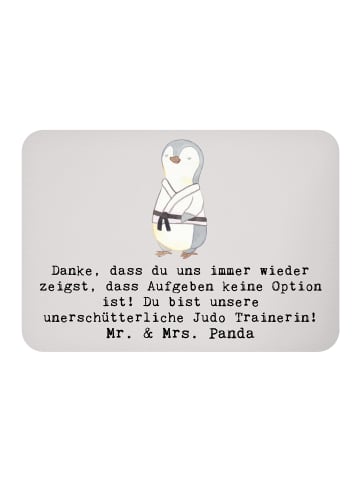 Mr. & Mrs. Panda Whiteboardmagnet Unerschütterliche Judo Trainer... in Grau Pastell