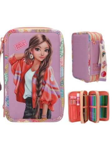 Depesche 3-Fach Federtasche mit Anhänger GIRL POWER inkl. Stifte TOPModel