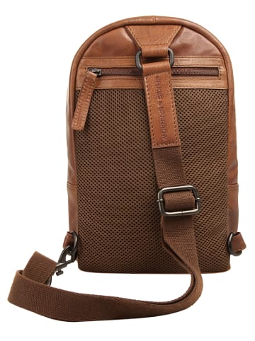 SPIKES & SPARROW Crossover Bag echt Leder in cognac