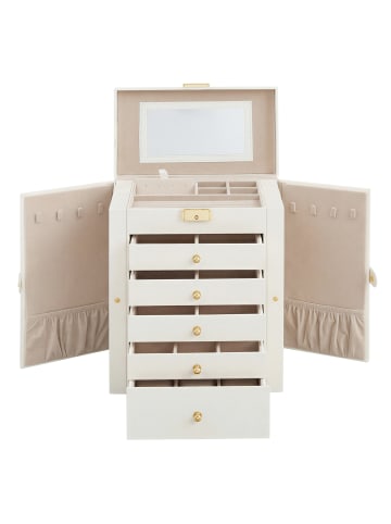 SONGMICS Schmuckkasten Bridie in Weiß - (B)15.6 x (H)32 x (T)26 cm