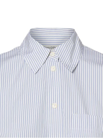 Marc O'Polo Hemdbluse in hellblau weiß