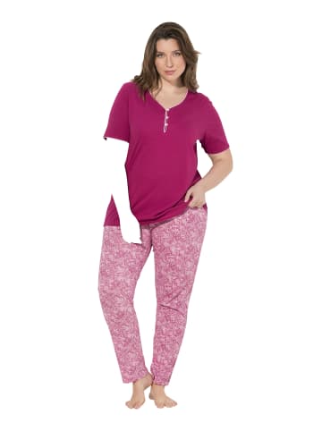 Ulla Popken Pyjama in fuchsia