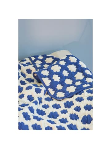 Rice Kinder-Steppdecke aus Baumwolle mit Muster in blau