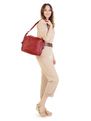 Samantha Look Shopper echt Leder in rot