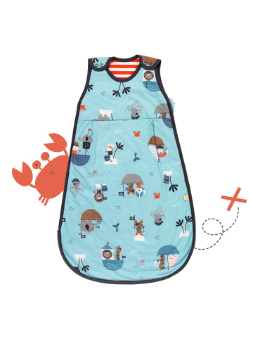 Schlummersack Babyschlafsack, 1.0 TOG in Hellblau-Rot