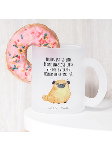 Mr. & Mrs. Panda Häferl Mops mit Spruch in Transparent