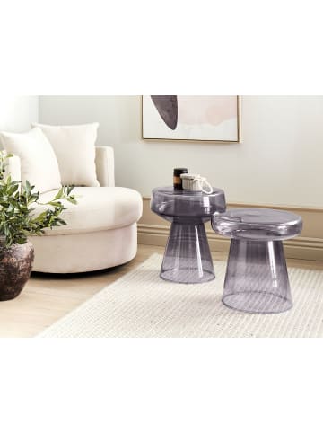 Beliani 2er-Set Beistelltisch LAGUNA/CALDERA in Grau