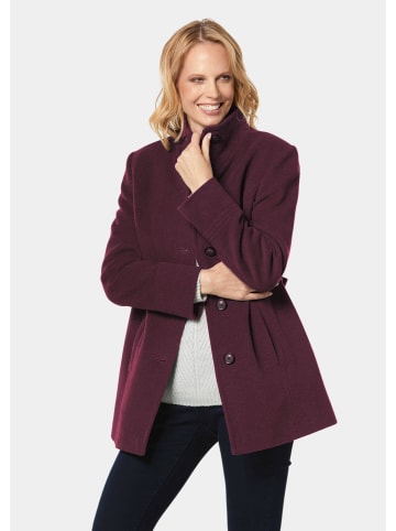 GOLDNER Kurzgröße:  Wolljacke Wolljacke mit feinen Details in pflaume