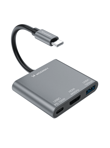 Wozinsky WHCH-01 USB C Hub 100W HDMI 4K Grau