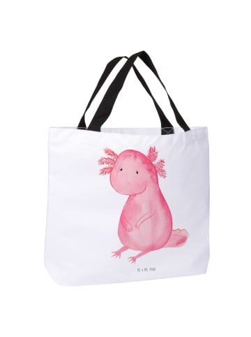 Mr. & Mrs. Panda Shopper Tasche Axolotl Niedlich ohne Spruch in Weiß