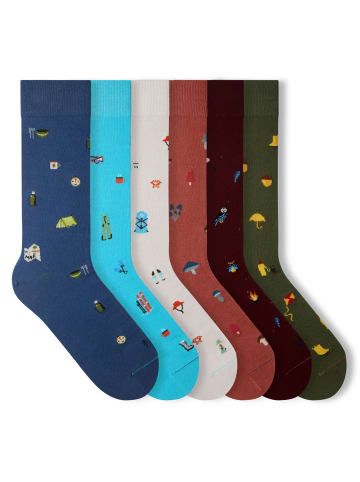von Jungfeld Motivsocken Signature Icons SET in Signature Icon Set 6