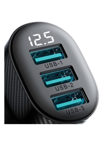 Joyroom Joyroom JR-CCD03 3 4A Kfz-Ladegerät mit Display und 3x USB-A