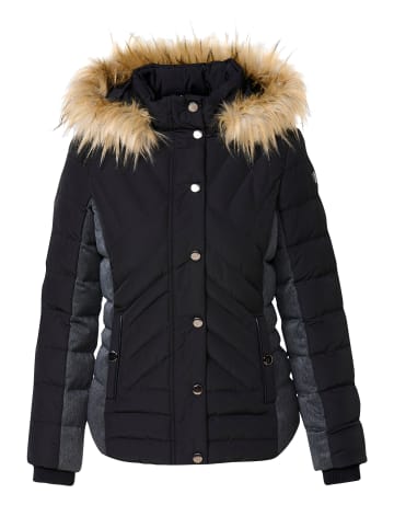 KOROSHI Women's puffer jacket with hood extraib in SCHWARZ