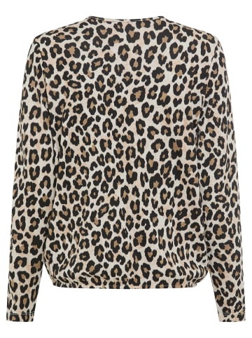 Olsen Langarmshirt Clara in beige schwarz