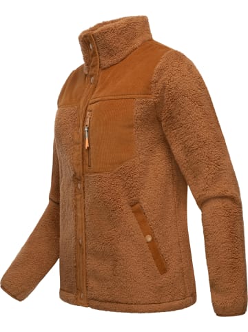 ragwear Fleecejacke Appopis Block in Brown Sugar