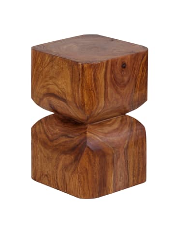 FineBuy Beistelltisch in Braun / Sheesham / 30x30x45