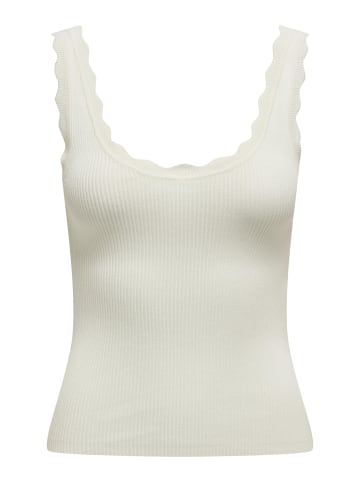 JDY Tanktop 'Nanna Scallop' in Weiß