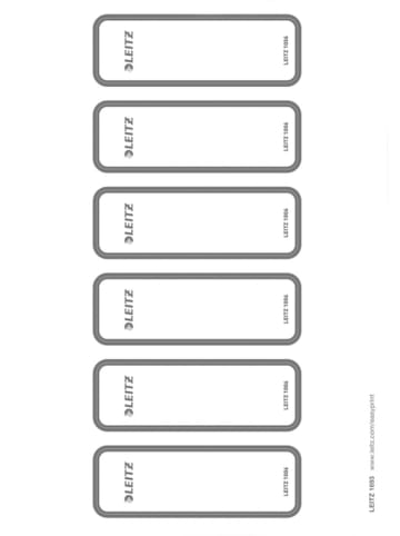 Leitz Ordner-Rückenschilder Wow selbstklebend 35x111mm grau PC-beschriftbar ...
