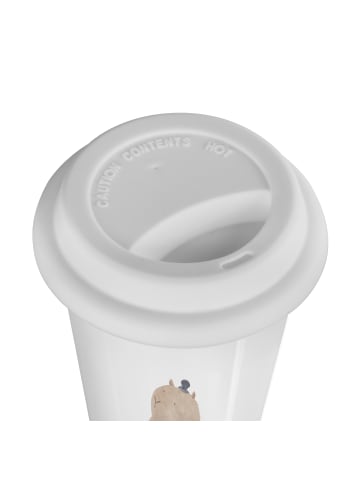 Mr. & Mrs. Panda Keramikbecher Murmeltier mit Spruch in Weiß