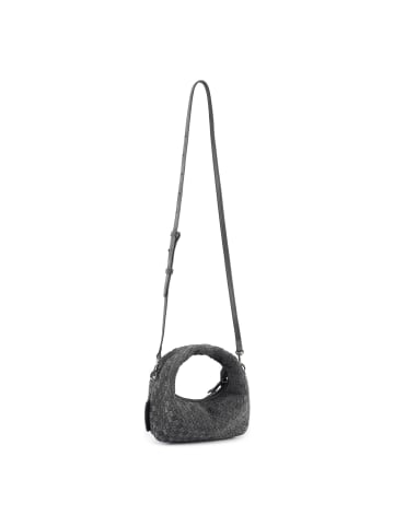 Les Visionnaires Greta Micro weave Handtasche Leder 20 cm asphalte