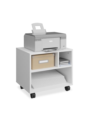 relaxdays Rollcontainer in Weiß - (B)40 x (H)35,5 x (T)30 cm