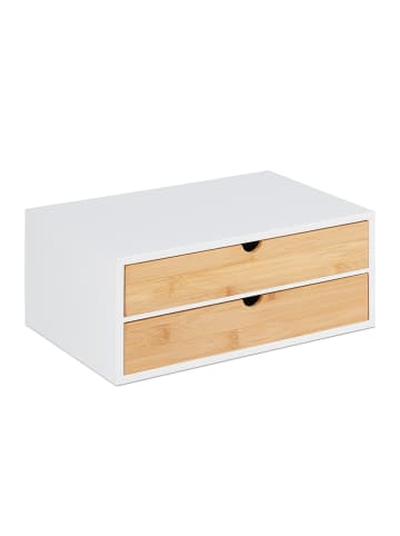 Schubladenbox in Weiß/ Natur